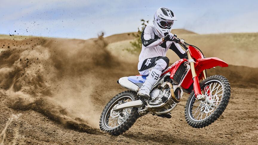 Honda CRF motocross bike in action