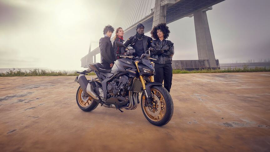 Honda CB1000 Hornet with riders