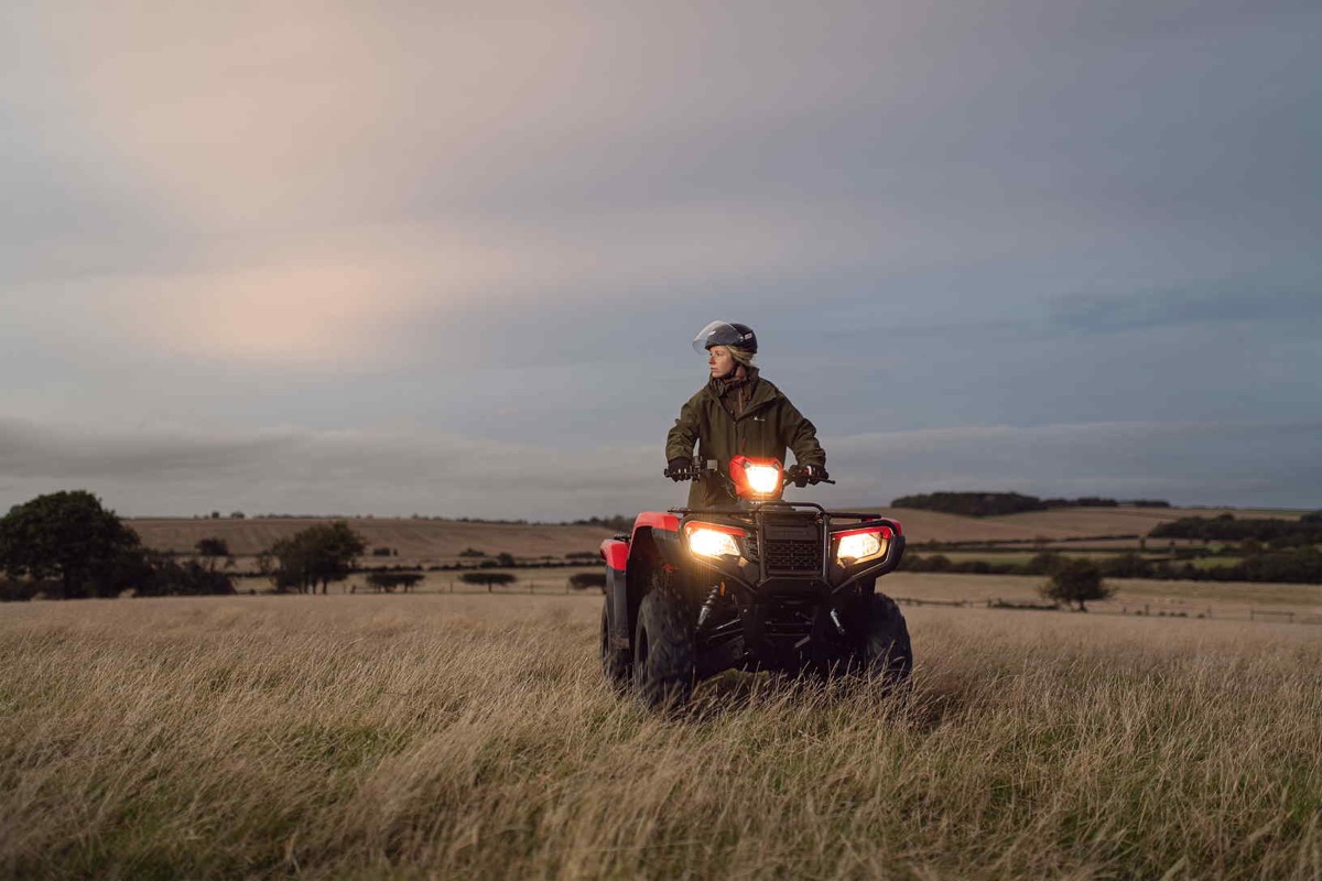 Honda FourTrax ATV in open terrain
