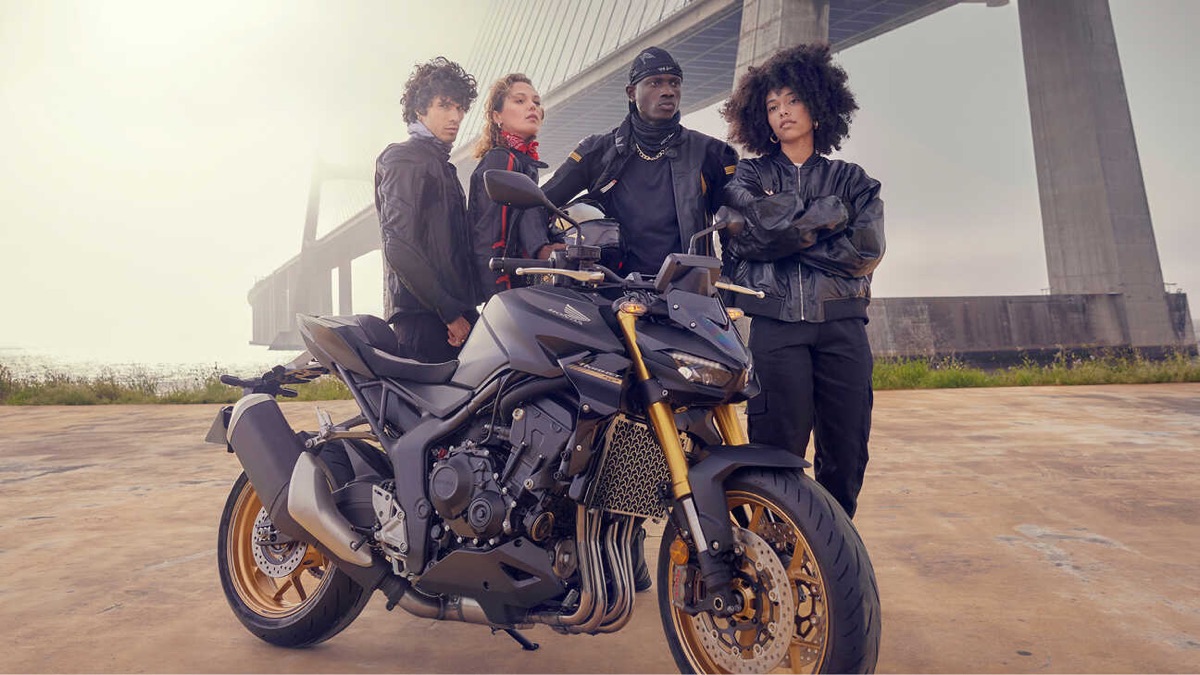 Honda motorcycle with riders
